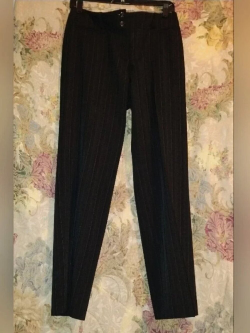 Atelier Black Pinstripe Pants